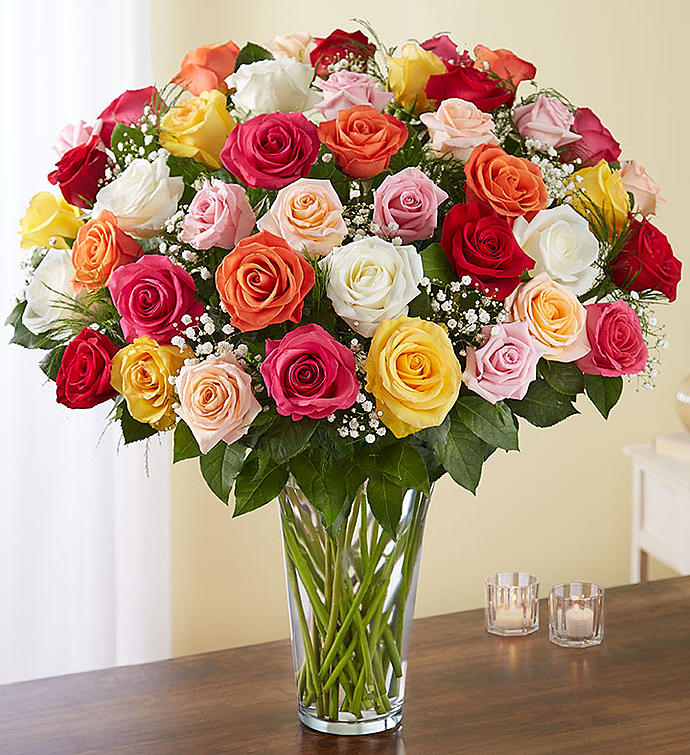 Mix Roses With Vas